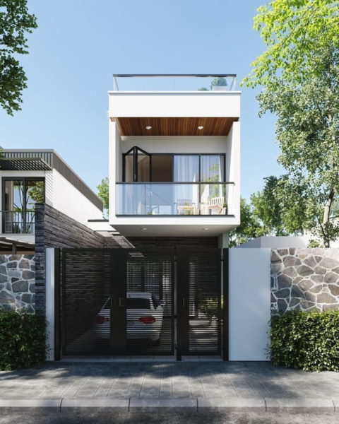 fasad rumah scandinavian minimalis